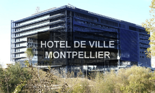 Réalisation de l'éclairage de l'hôtel de ville de Montpellier